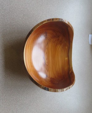 Natural edge bowl won a commended certificate for Howard Overton